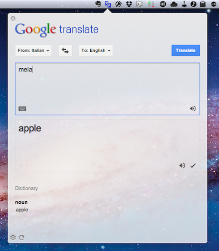 google translate from image for mac